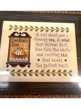Captains Inn Cross-Stitch Pattern By Little House Needleworks 9.25" x 7" Finishe